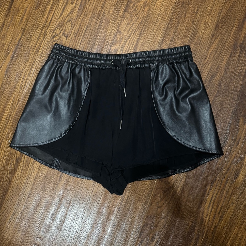 NWOT Blank NYC black Faux leather shorts